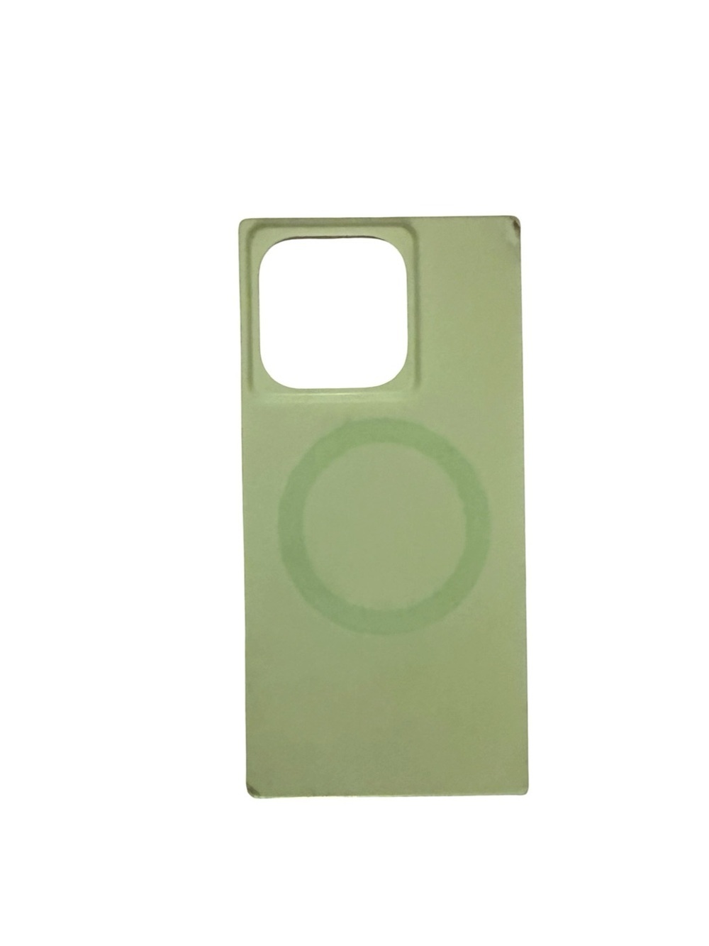iPhone 16 Pro Lime Green Phone Case with Transparent Edges and MagSafe Circle